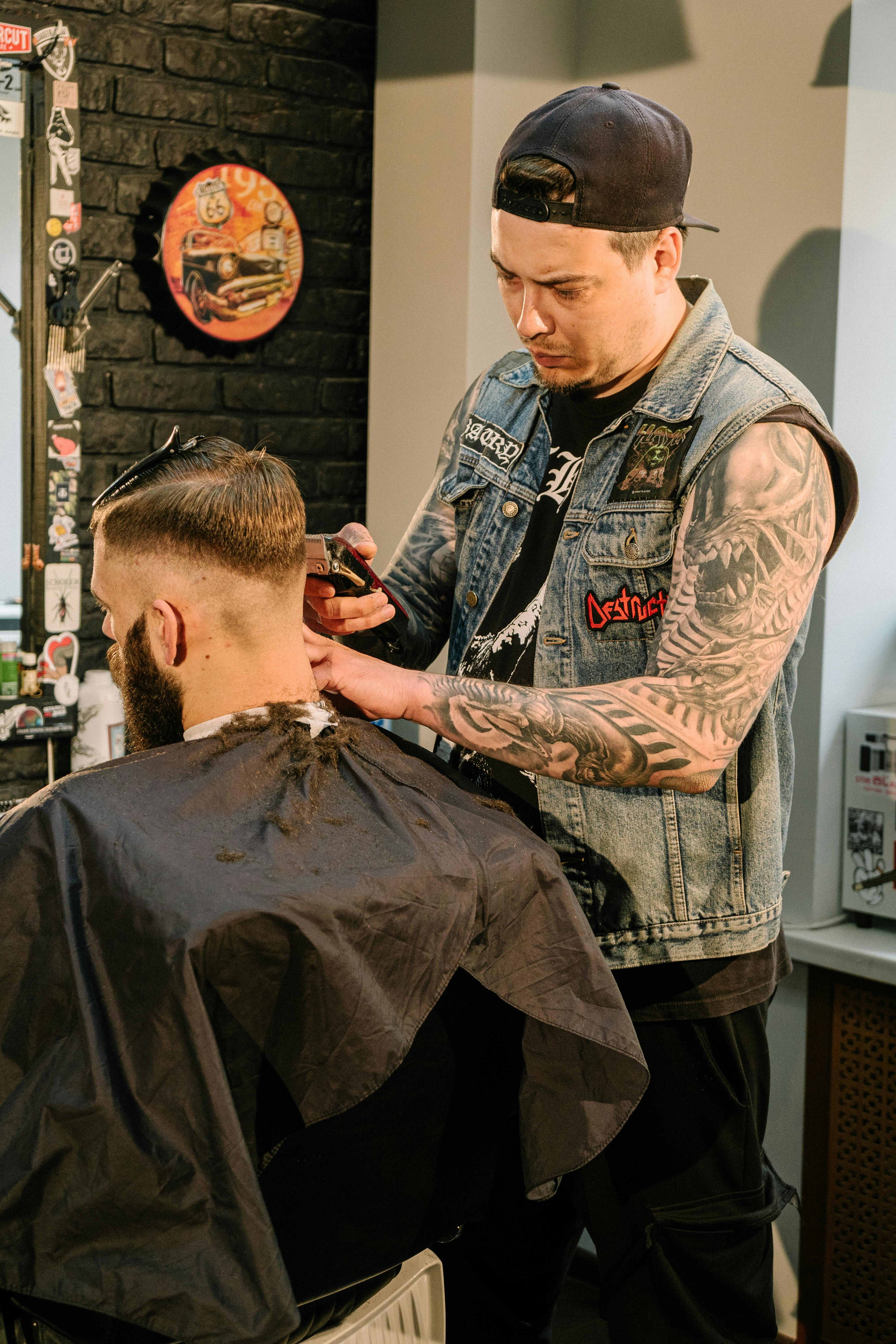 Perfilado de barba con navaja